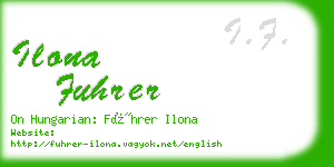 ilona fuhrer business card